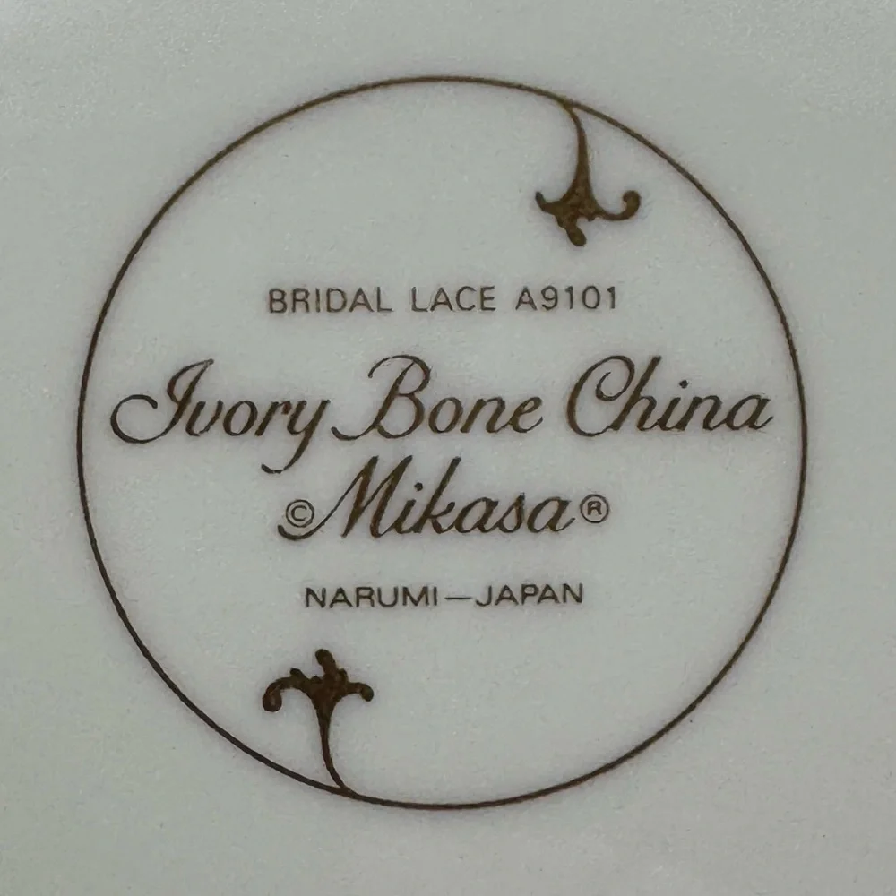 Vintage Mikasa “Bridal Lace” Ivory Bone China Service for 4